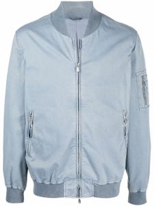 Brunello Cucinelli veste bomber à poche zippée - Bleu