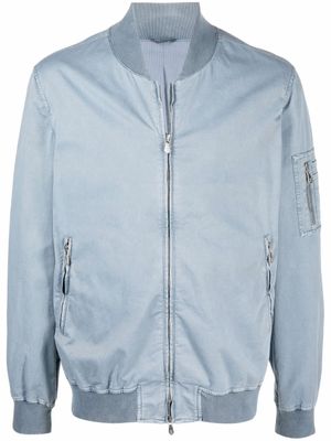 Brunello Cucinelli veste bomber à poche zippée - Bleu