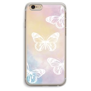 White butterfly: iPhone 6 Plus / 6S Plus Transparant Hoesje