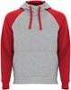 Roly RY1058 Badet Hooded Sweatshirt - Heather Grey 58/Red 60 - 3XL