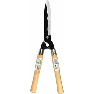 Heggenschaar/snoeischaar gegolfd - met handvat - hout - 50 cm