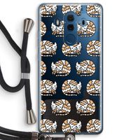 Slapende poes: Huawei Mate 10 Pro Transparant Hoesje met koord