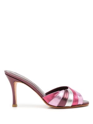 Sarah Chofakian mules Cocteau 75 mm à rayures - Violet