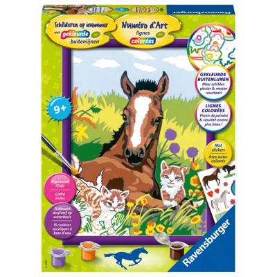 Ravensburger paard met kittens schilderpakket