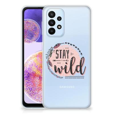 Samsung Galaxy A23 Telefoonhoesje met Naam Boho Stay Wild Samsung Galaxy A23 Telefoonhoesje met Naam Boho Stay Wild