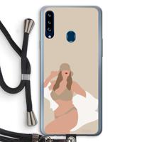 One of a kind: Samsung Galaxy A20s Transparant Hoesje met koord