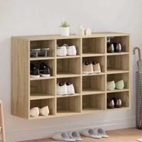 Schoenenkast Sonoma eiken 103 x 30 x 67 cm Bewerkt hout