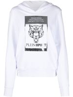 Plein Sport hoodie à logo imprimé - Blanc