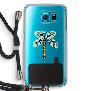 Palmboom: Samsung Galaxy S6 Transparant Hoesje met koord