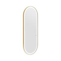 Kappersspiegel - LED-verlichting - extra plat - ovaal - 70 x 4 x 180 cm