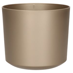 Prosperplast Plantenpot/bloempot Babylon - kunststof - buiten/binnen - titanium grijs - D12 x H12 cm   -