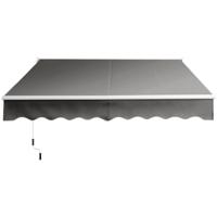 Uitschuifbare Luifel Aluminium Terrasschaduw Uitschuifbaar 245 x 200 cm Grijs