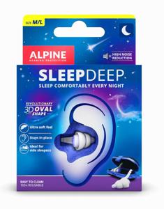 Alpine SleepDeep Herbruikbare oordop Blauw, Wit 2 stuk(s)