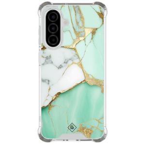 Samsung Galaxy A36 shockproof hoesje - Marmer mintgroen