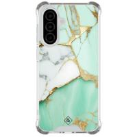 Samsung Galaxy A36 shockproof hoesje - Marmer mintgroen