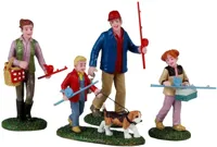 Lemax family fishing day s/4 kerstdorp figuur type 5 Vail Village 2024
