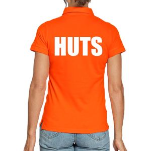 Koningsdag poloshirt HUTS oranje voor dames