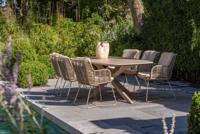4SO Fabrice/Prado deens ovale tuinset (7-delig) - Latte