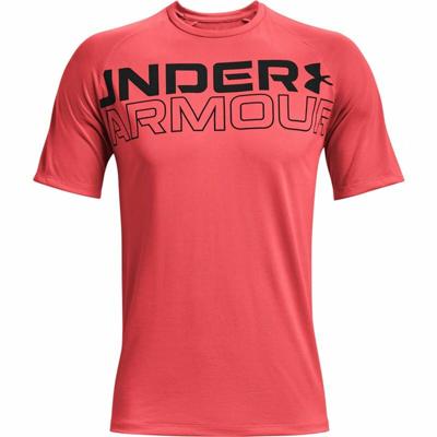 Heren-T-Shirt met Korte Mouwen Under Armour Tech 2.0 Rood - Maat: S