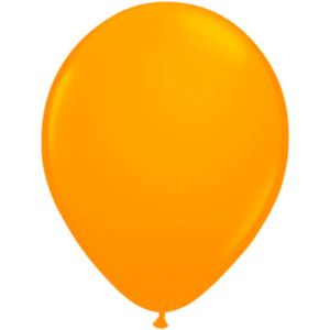 8x stuks Neon fel oranje latex ballonnen 25 cm