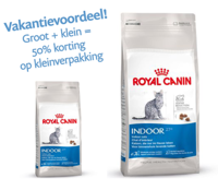 Royal Canin Indoor 27 kattenvoer 10kg + 4kg vakantiebundel
