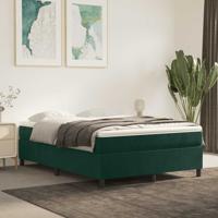 Boxspring bed 140x190 cm fluweel donkergroen