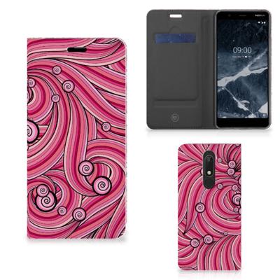 Nokia 5.1 (2018) | Bookcase | Swirl Pink
