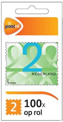 Postzegel nationaal NL, waarde 2, rol van 100 stuks, zelfklevend
