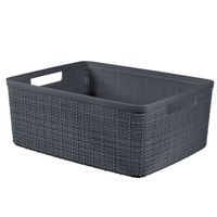 Curver Opbergmand Jute-Look 12L Antraciet - thumbnail