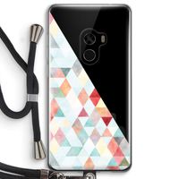 Gekleurde driehoekjes pastel: Xiaomi Mi Mix 2 Transparant Hoesje met koord