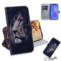 Leeuw patroon gekleurde tekening horizontale Flip lederen case voor Huawei P Smart + 2019/Nova 3i met houder & card slots & portemonnee