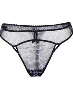 Marlies Dekkers string transparent à imprimé léopard - Violet