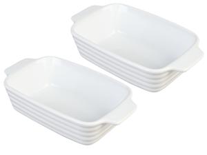 LIVARNO home Ovenschalen (2 kleine, witte ovenschalen)