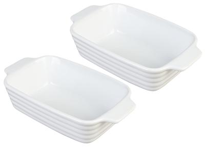 LIVARNO home Ovenschalen (2 kleine, witte ovenschalen)