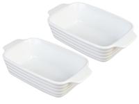 LIVARNO home Ovenschalen (2 kleine, witte ovenschalen)