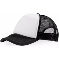 Truckers baseball cap of petje - zwart/wit - voor volwassenen - verstelbaar - mesh stof