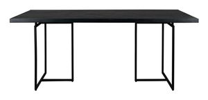 Dutchbone Eettafel 'Class' Acaciahout, 220 x 90cm, kleur Zwart