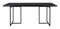 Dutchbone Eettafel 'Class' Acaciahout, 220 x 90cm, kleur Zwart