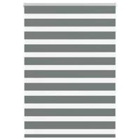 Zebra rolgordijn 100x150 cm stofbreedte 95,9 cm donkergrijs
