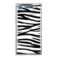 Zebra pattern: Sony Xperia XZ1 Transparant Hoesje - thumbnail