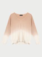 Dip-dye cashmere trui met V-hals