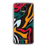 Colored Zebra: Motorola Moto Z Force Transparant Hoesje