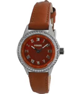 Horlogeband Fossil BQ1104 Leder Bruin 12mm