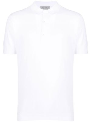 John Smedley polo à manches courtes - Blanc