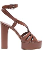 Casadei sandales Betty 120 mm en cuir - Marron - thumbnail