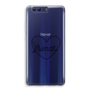 Friends heart black: Honor 9 Transparant Hoesje