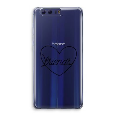 Friends heart black: Honor 9 Transparant Hoesje