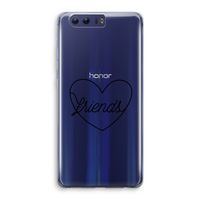 Friends heart black: Honor 9 Transparant Hoesje
