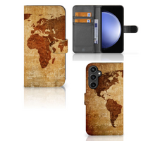 Samsung Galaxy S23 FE Flip Cover Wereldkaart