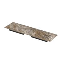 INK Post Wastafel keramische slab envelop bak dubbel zonder kraangaten 160x45x1 Earth glossy